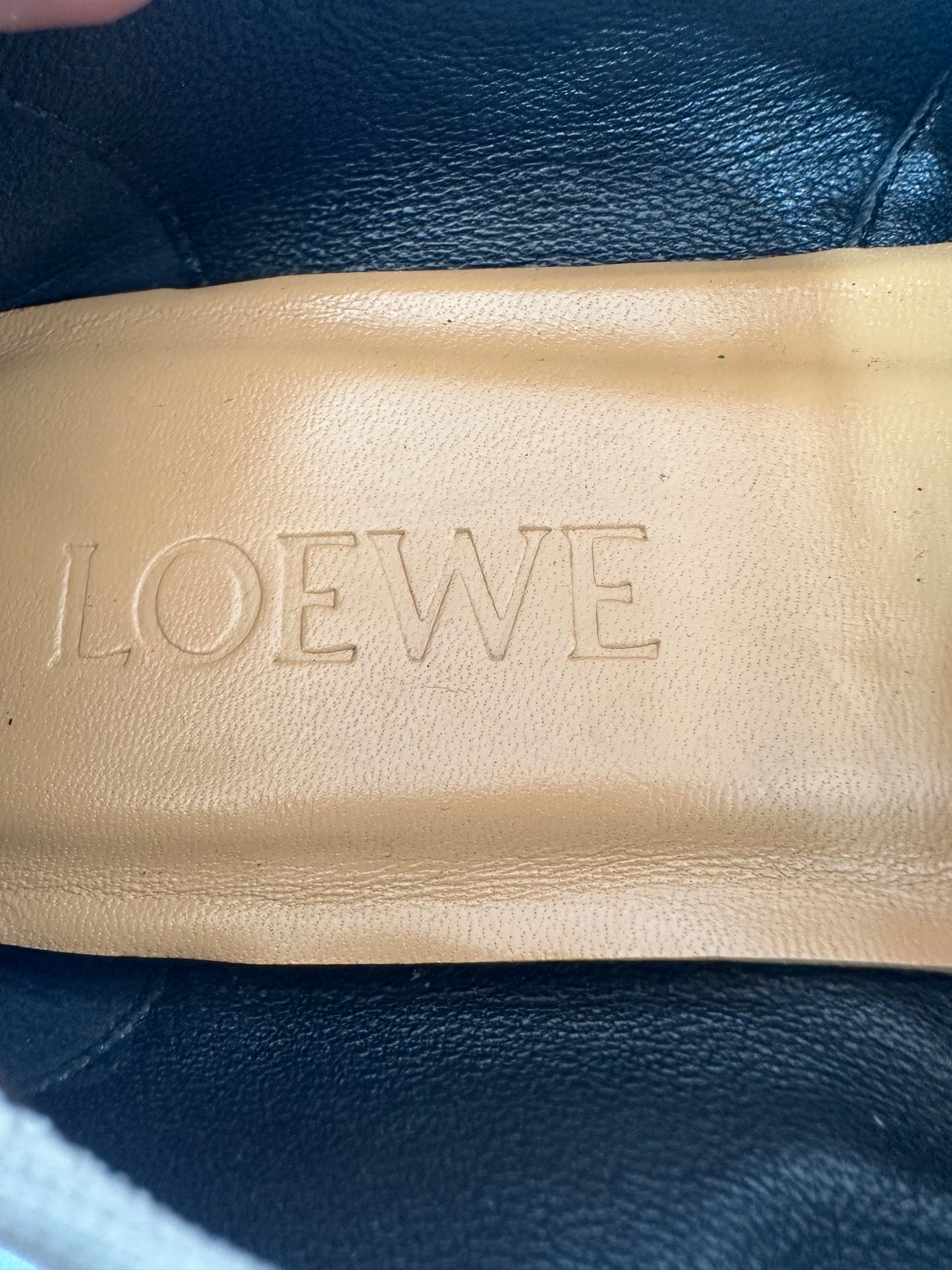 Loewe White Anagram Soft Derbys Size 36 EU