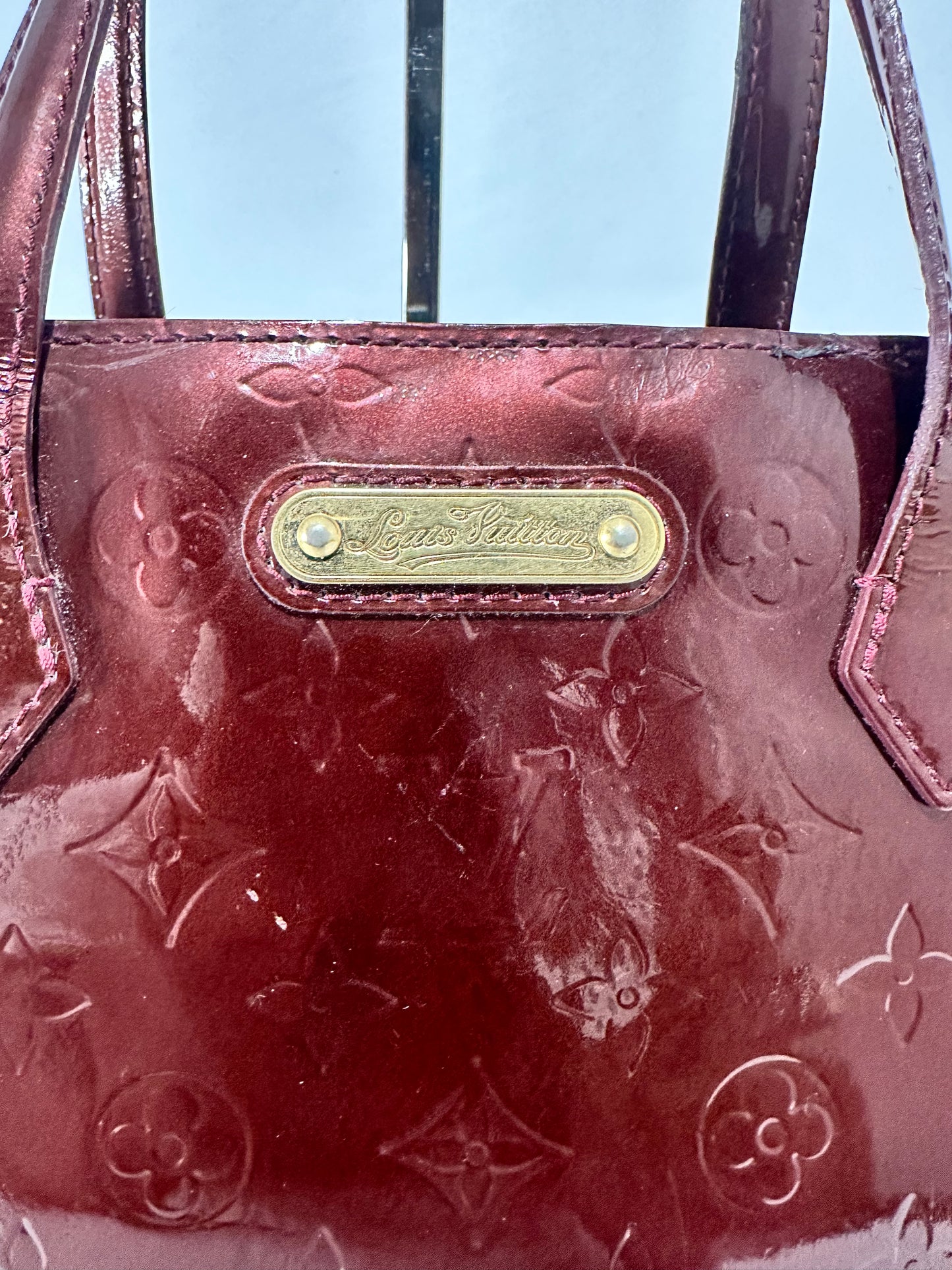 Louis Vuitton Rouge Fauviste Monogram Vernis Wilshire MM Bag