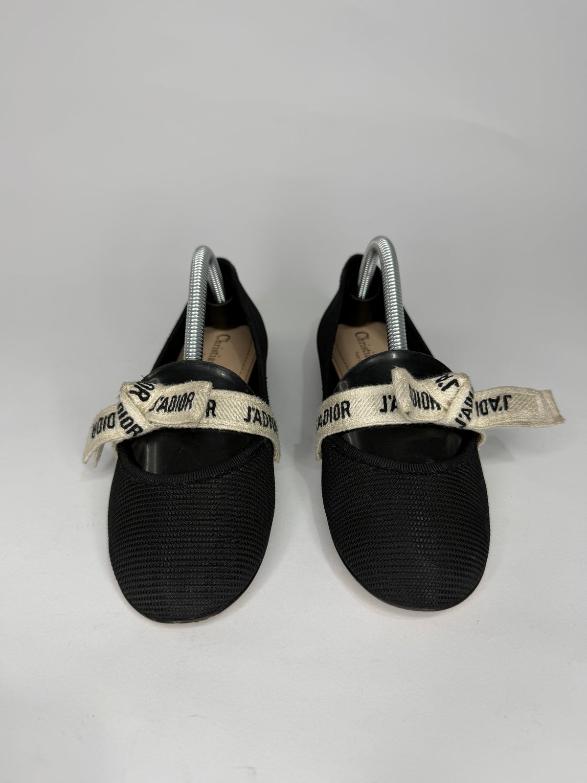 Dior Black Technical Fabric Miss J'Adior Ballerina Flats Size 34 EU