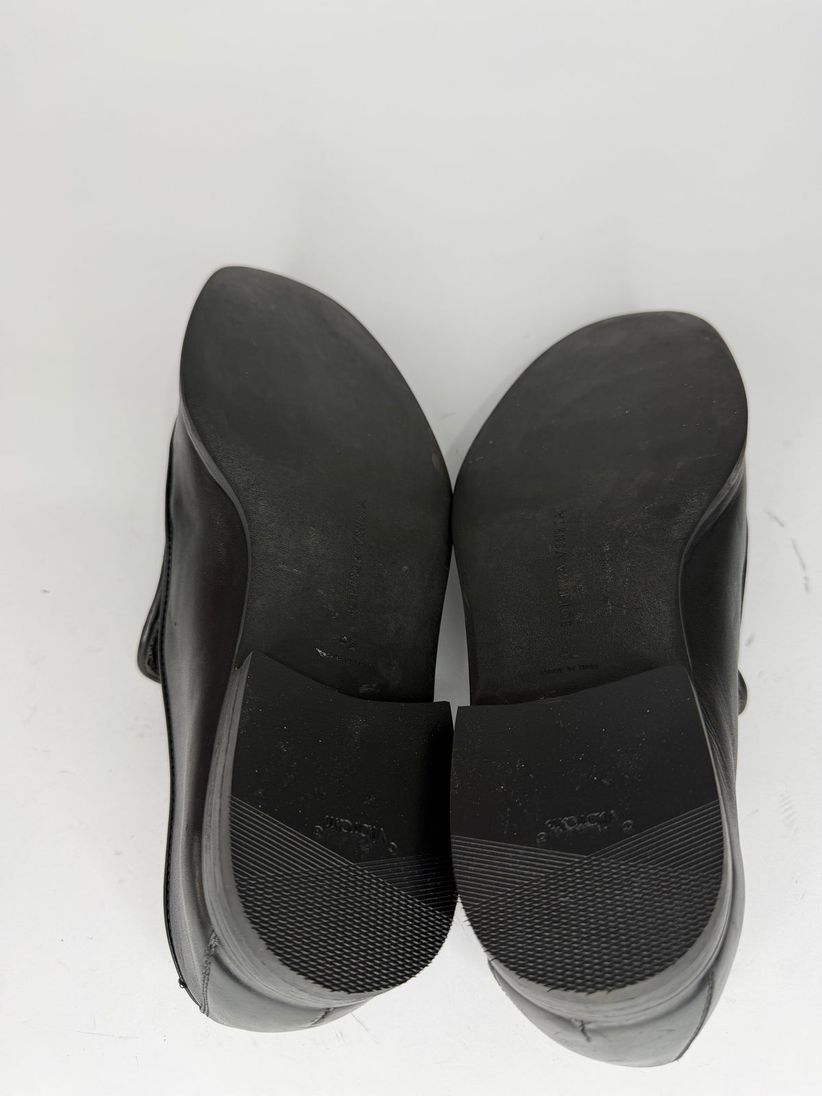 Bottega Veneta Black Intrecciato Leather Slip On Loafers Size 42 EU/ 8 UK/ 9 US