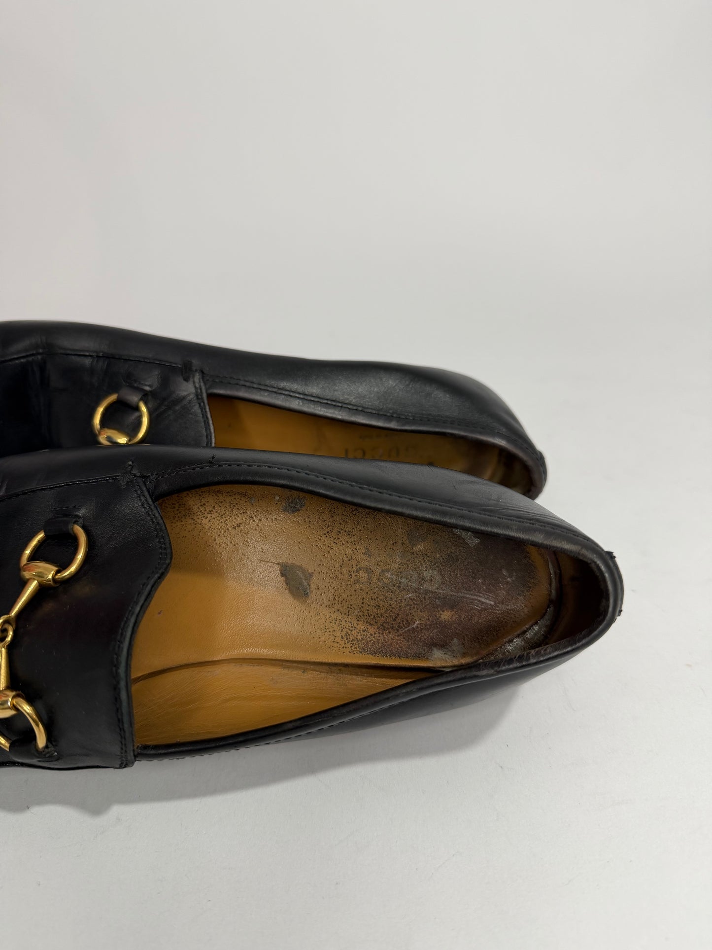 Gucci Black Leather Jordaan Loafers Size 37 EU/7 US/ 4 UK