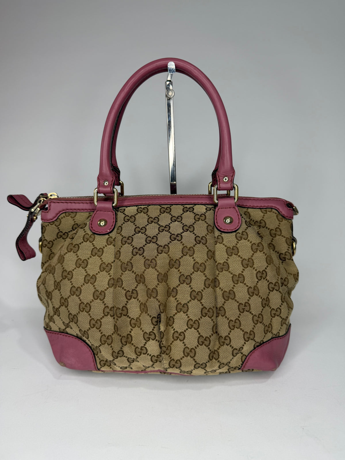 Gucci
GG Canvas and Leather Sukey Bag