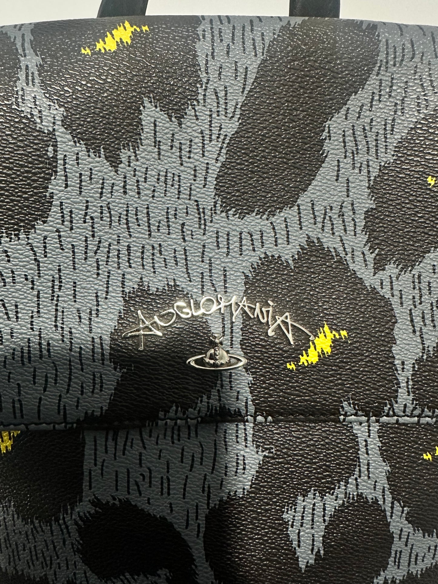 Vivienne Westwood Angomania Black Blue Canvas Backpack
