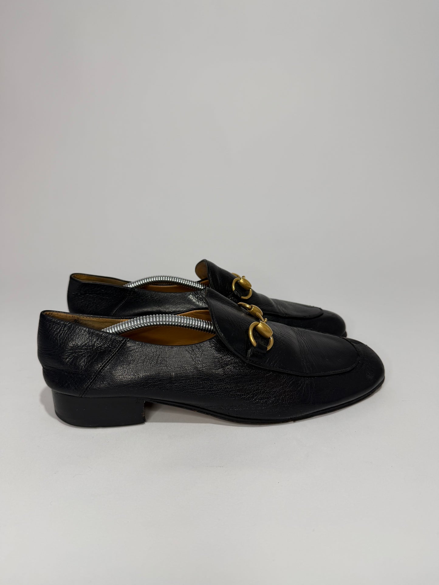 Gucci Black Leather Horsebit Foldable Loafers Size 37.5 EU/ 7.5 US/ 4. 5 Uk