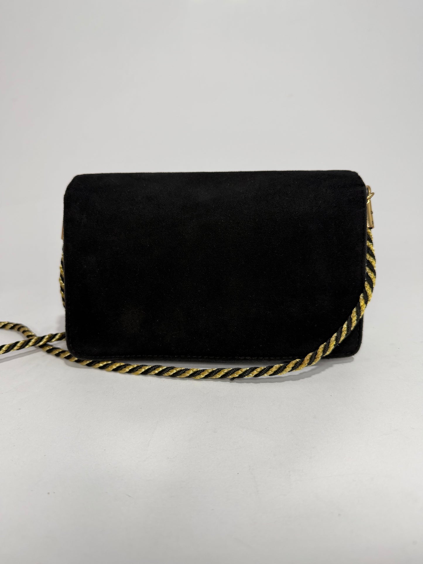 GUCCI
Black Velvet Broadway Small Crossbody Flap Bag
