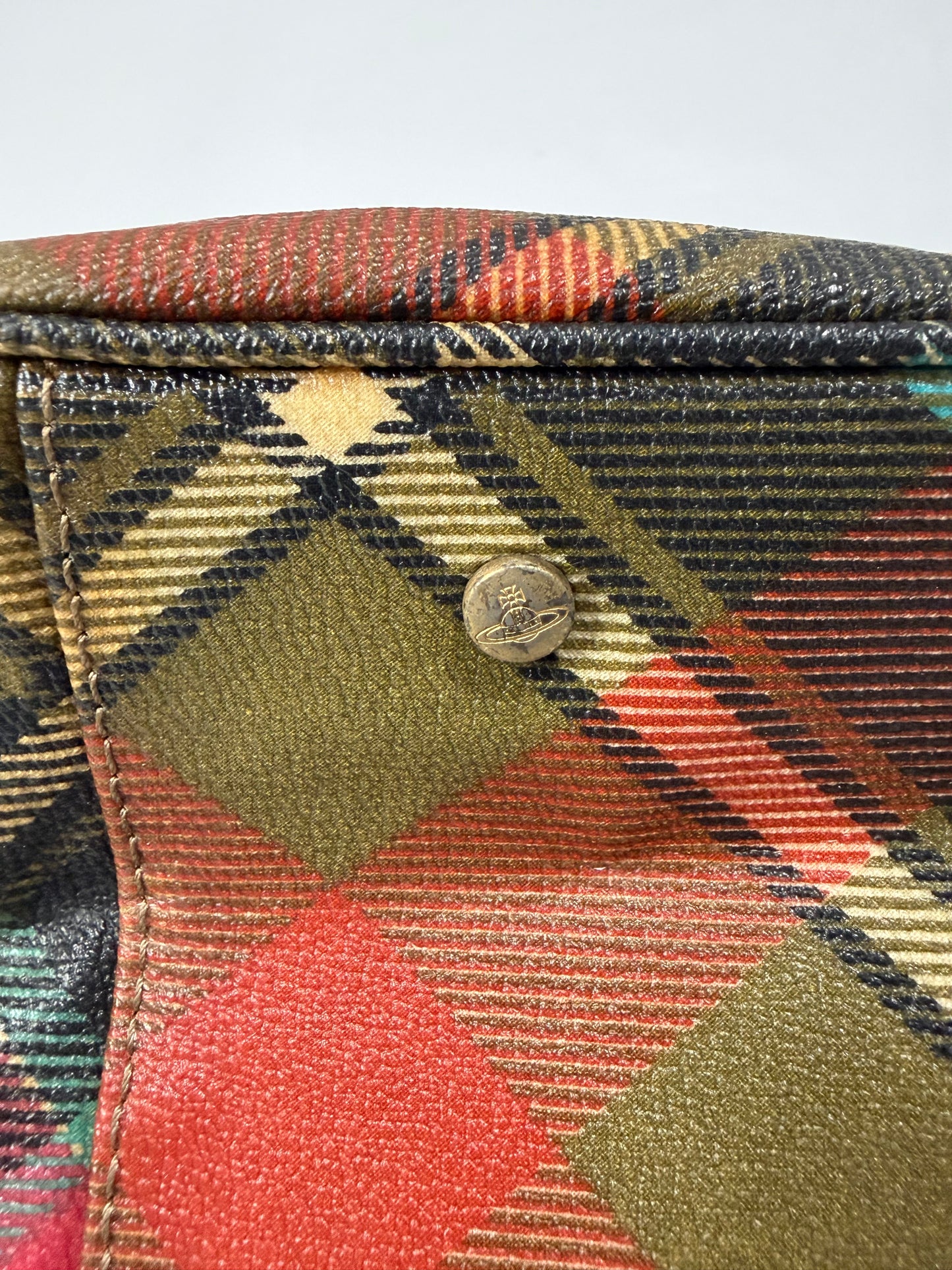 Vivienne Westwood Multicolor Coated Canvas Derby Satchel