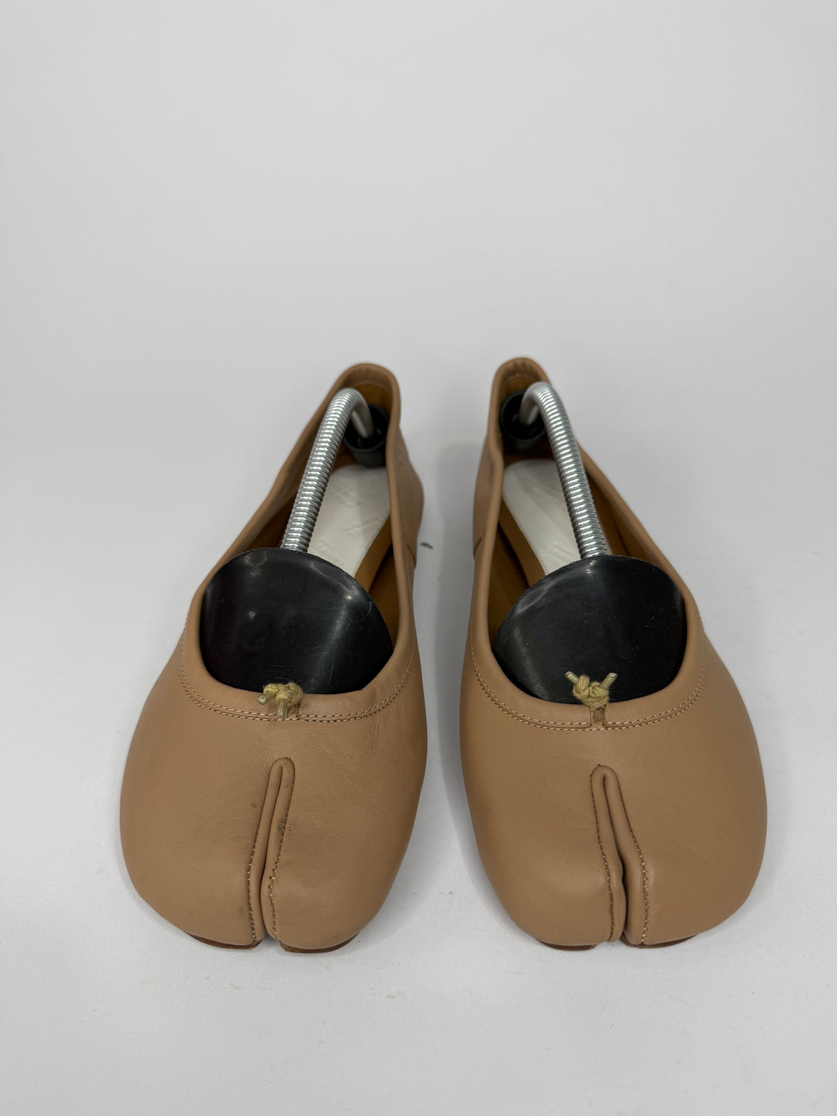 Maison Margiela Tabi Ballet Flats Brown Leather Split-Toe EU 39