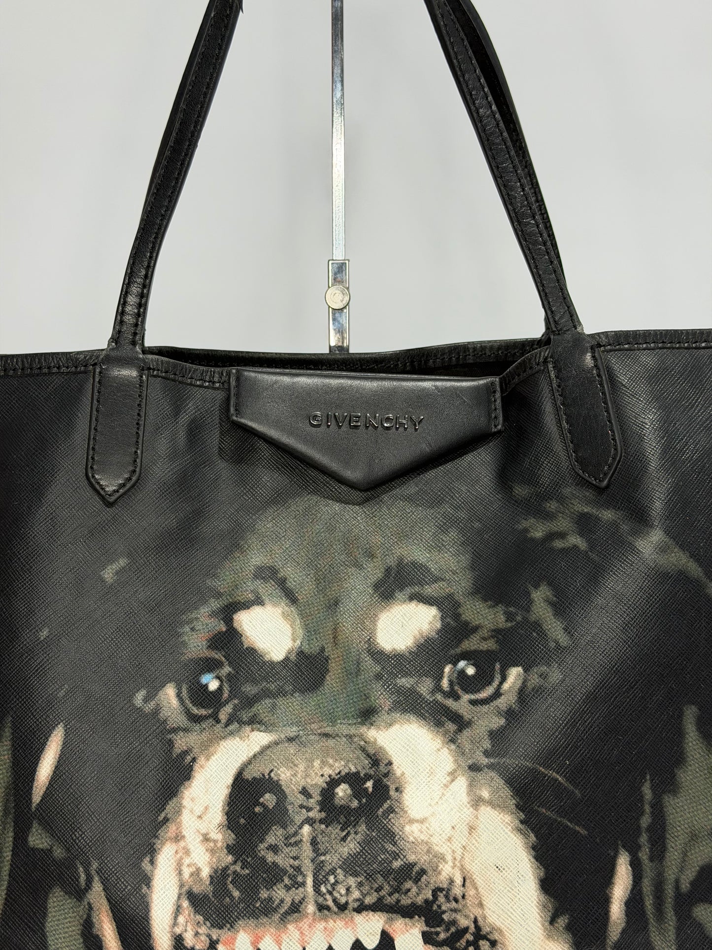 GIVENCHY
Black Coated Canvas Rottweiler Antigona Large Tote Bag