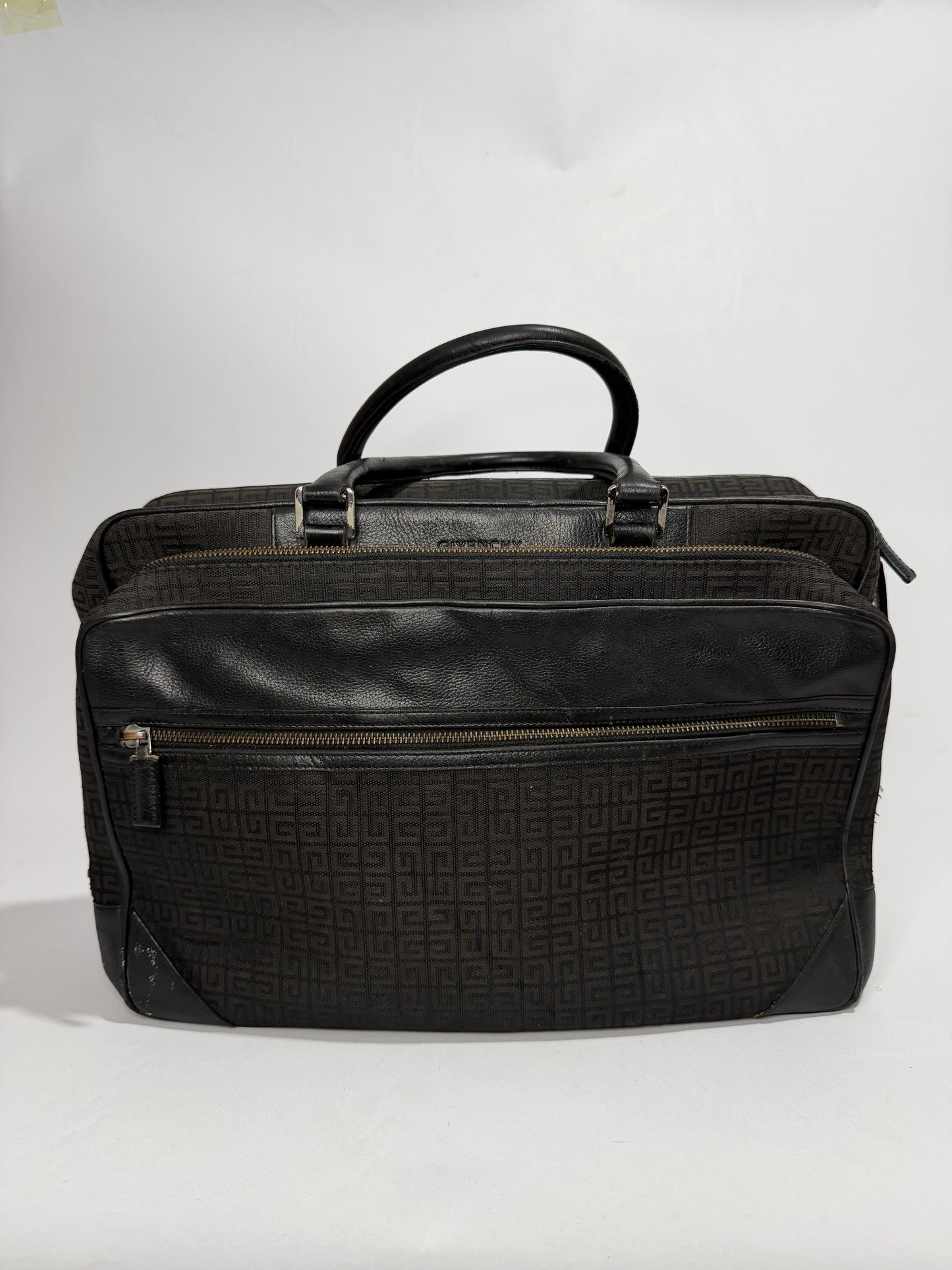 Vintage Givenchy Monogram Travel Boston Bag / Large Weekender Duffel