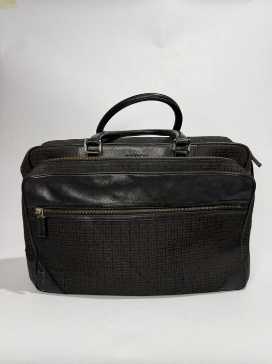 Vintage Givenchy Monogram Travel Boston Bag / Large Weekender Duffel
