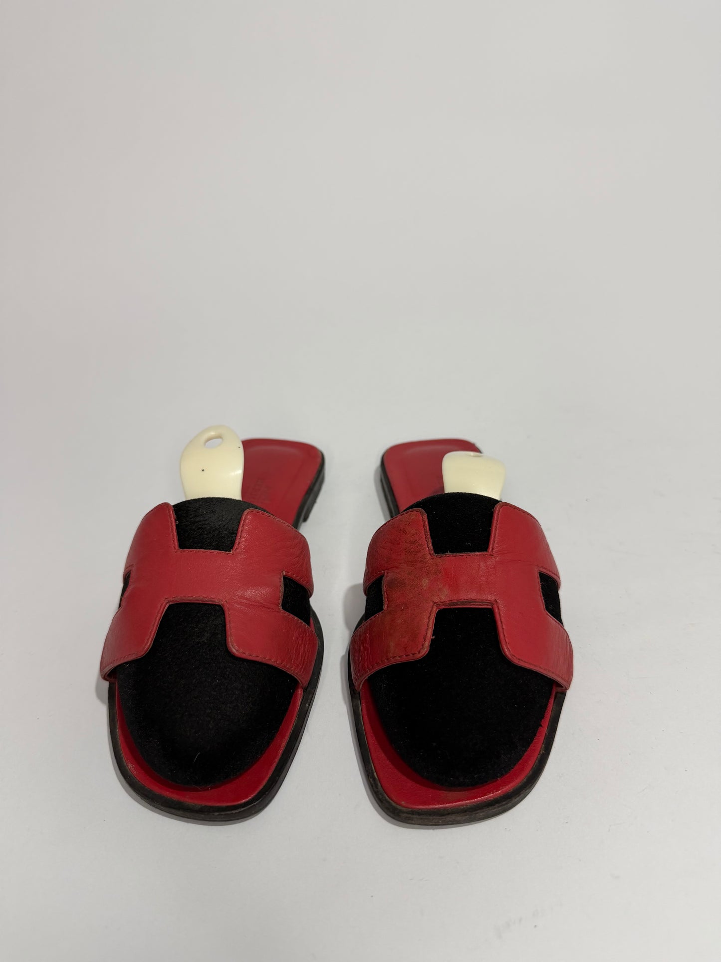 HERMES Red Box Calfskin Oran Sandals 36 EU/ 6 US / 3 UK