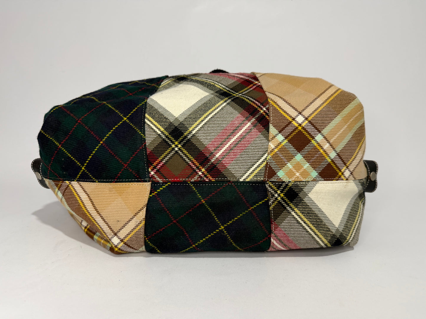 VIVIENNE WESTWOOD Multicolor Plaid Tote Bag.