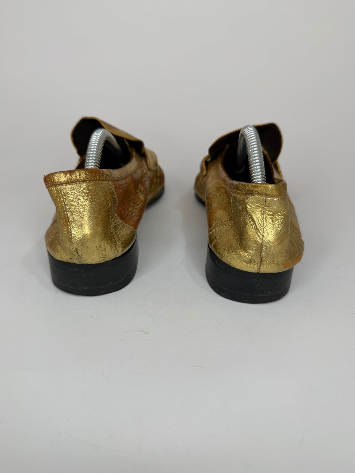 The Row Gold
Eel Skin Loafers 
Women's Size 35 EU/5 US / 3 UK