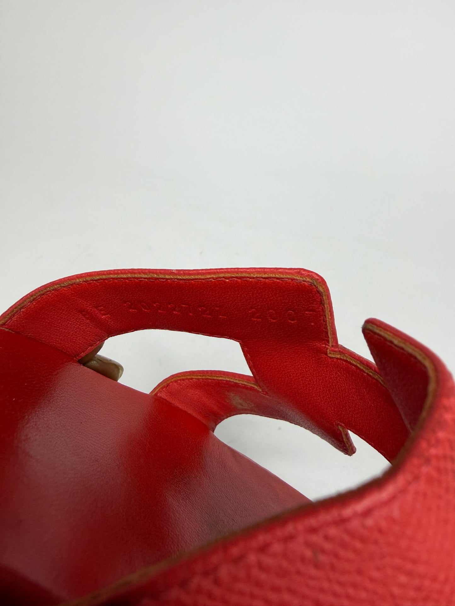 HERMES Oran Box Calfskin Oran Sandals 38 EU/ 8 US / 5 UK
