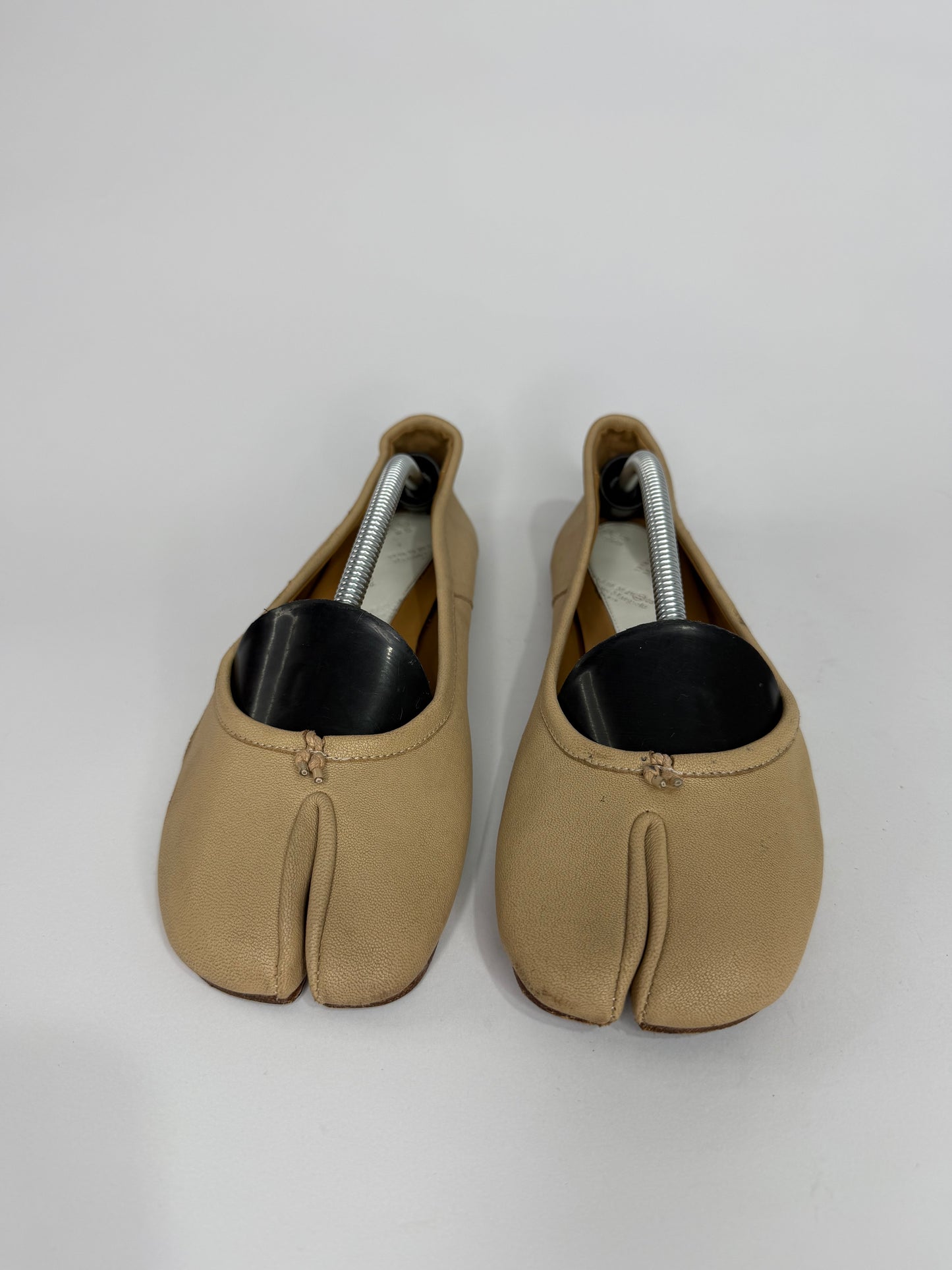 Maison Margiela Tabi Ballet Flats Brown Leather Split-Toe EU 38/ 8 US/ 5 UK