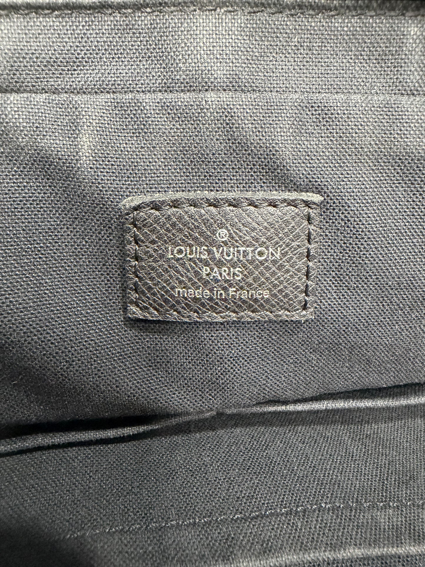 Louis Vuitton Ardoise Taiga Leather Porte Documents Business Briefcase Bag