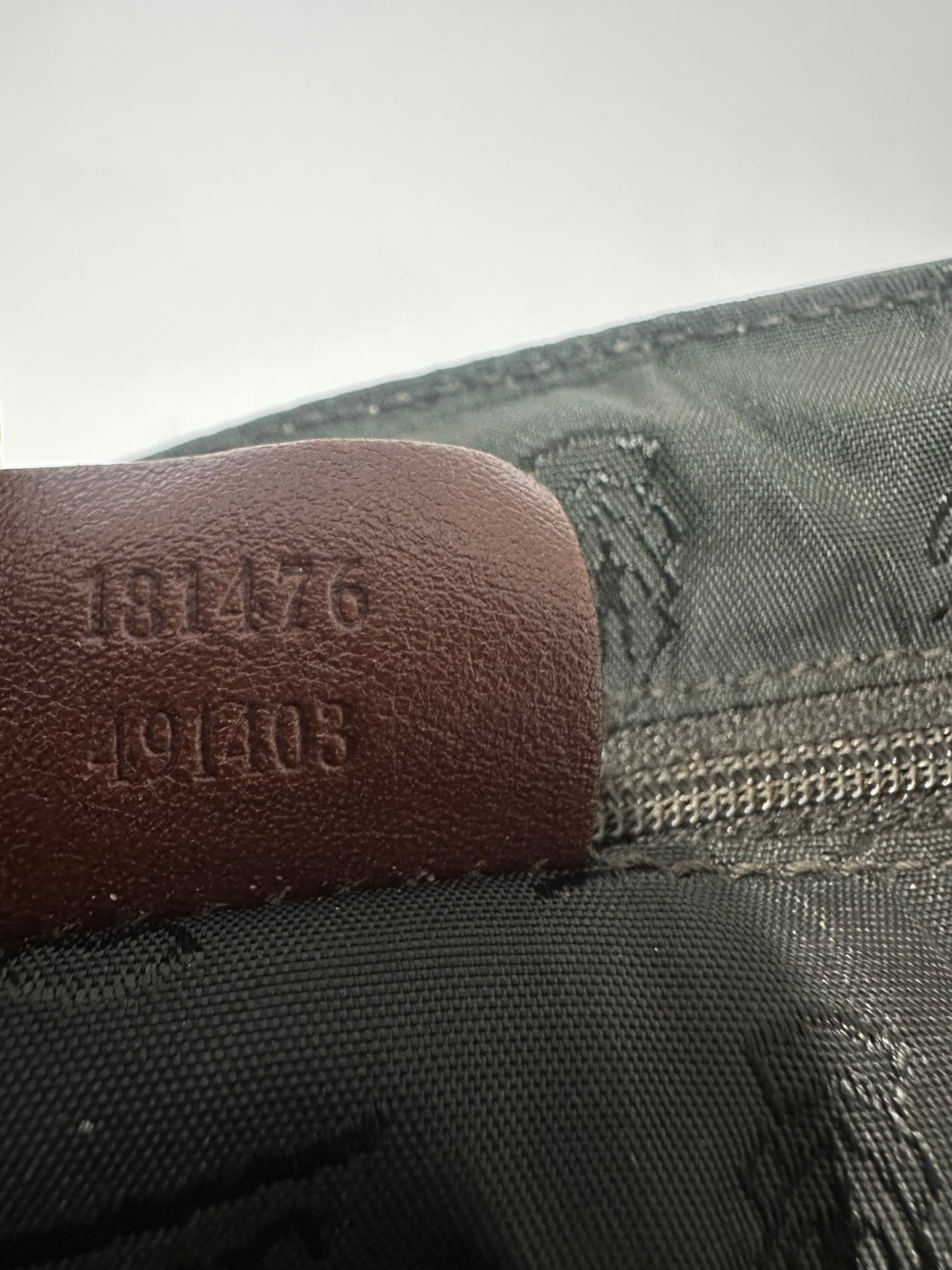 Gucci Vintage Coated Canvas Monogram Flap Shoulder Bag Ebony