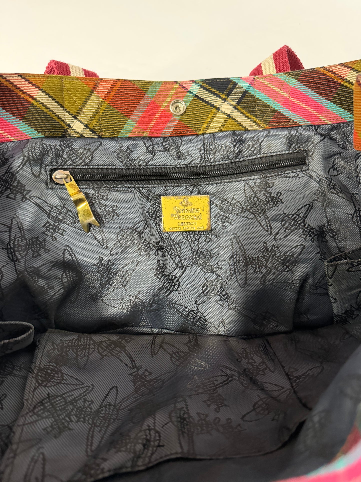 Vivienne Westwood Derby Tote Bag – Multicolour Tartan