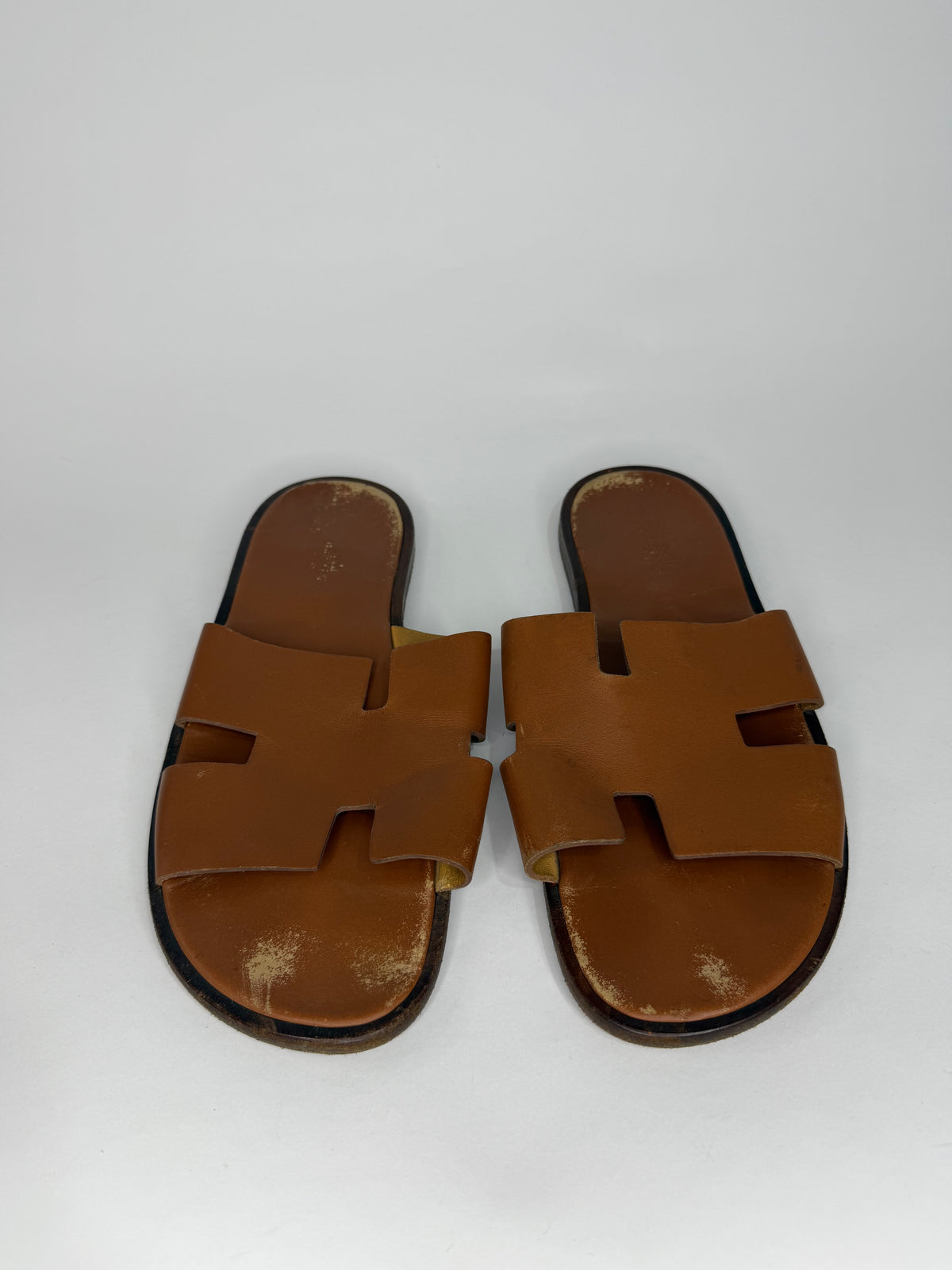 Hermes Brown Izmir Leather sandal Size 45 EU/ 12 US/ 11 UK