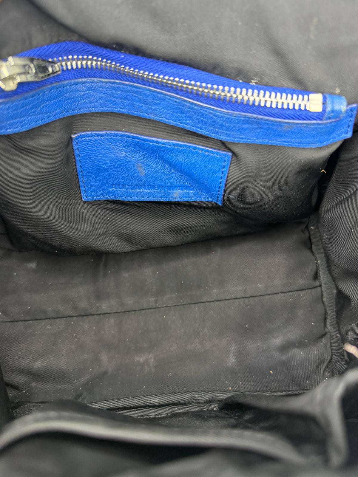 Alexander Wang Blue Lambskin Mini Pebbled Rockie