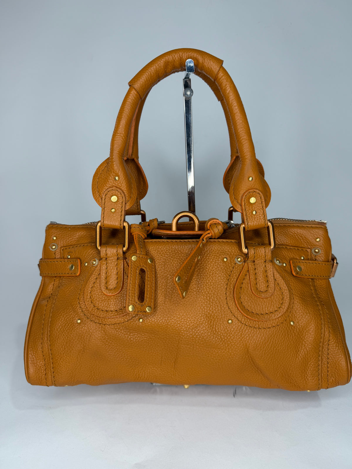 CHLOE
Calfskin Medium Paddington Satchel Tan