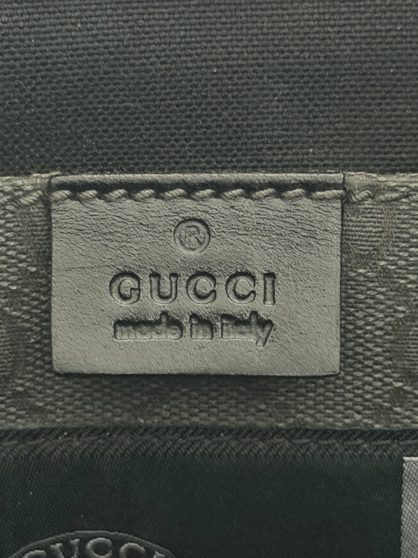 Authentic Gucci GG Canvas Messenger Bag Black