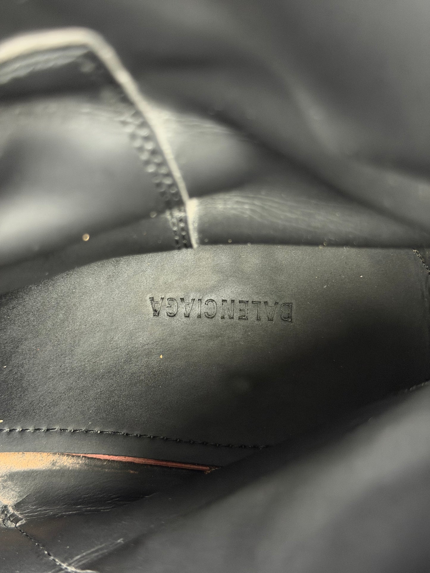 Balenciaga Black Rim BB Zipped Boots Size 42 EU