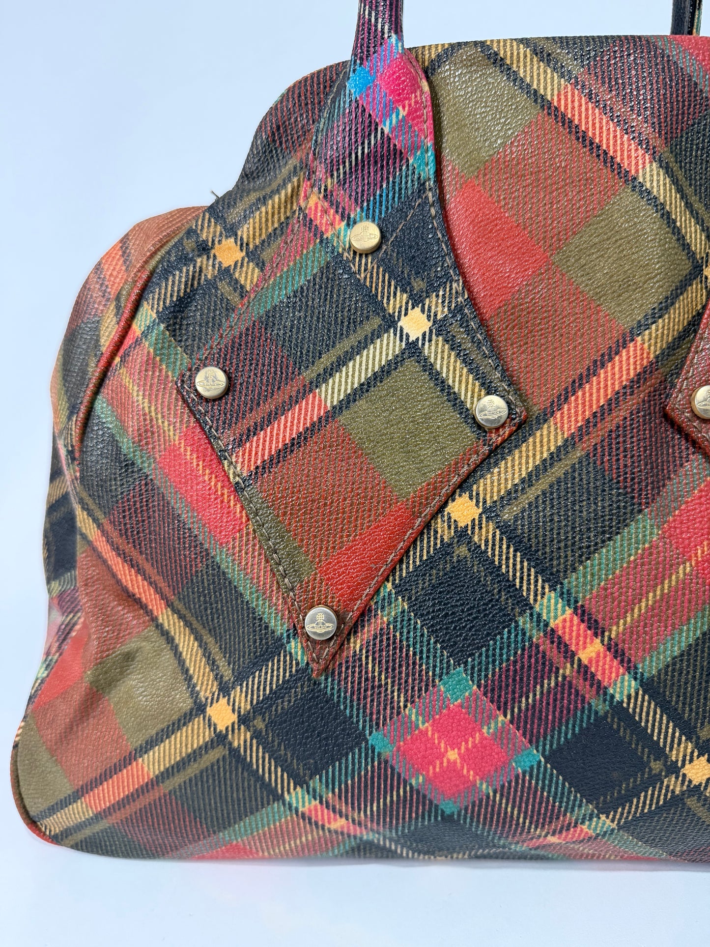 Vivienne Westwood Multicolor Coated Canvas Derby Satchel