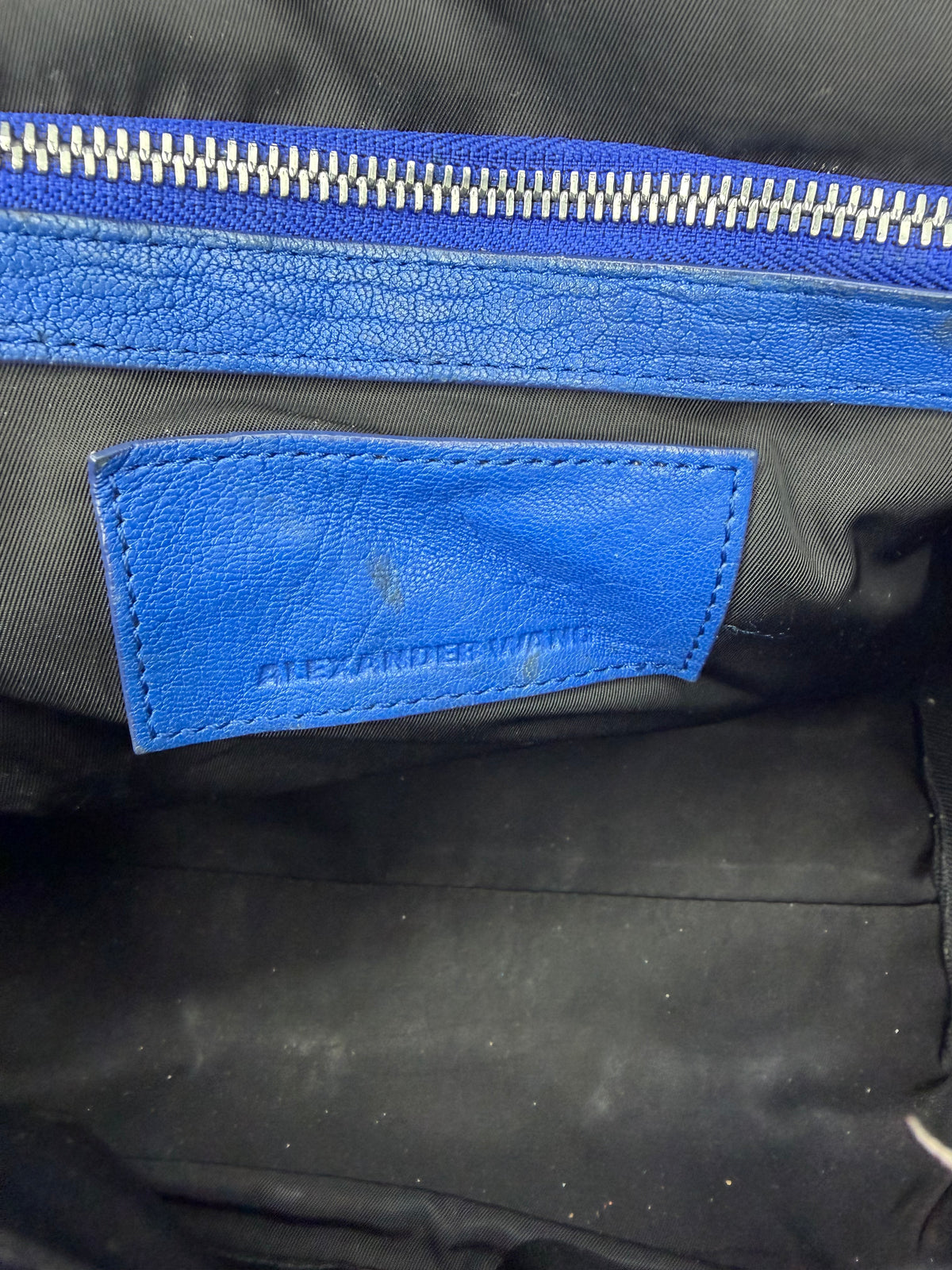 Alexander Wang Blue Lambskin Mini Pebbled Rockie