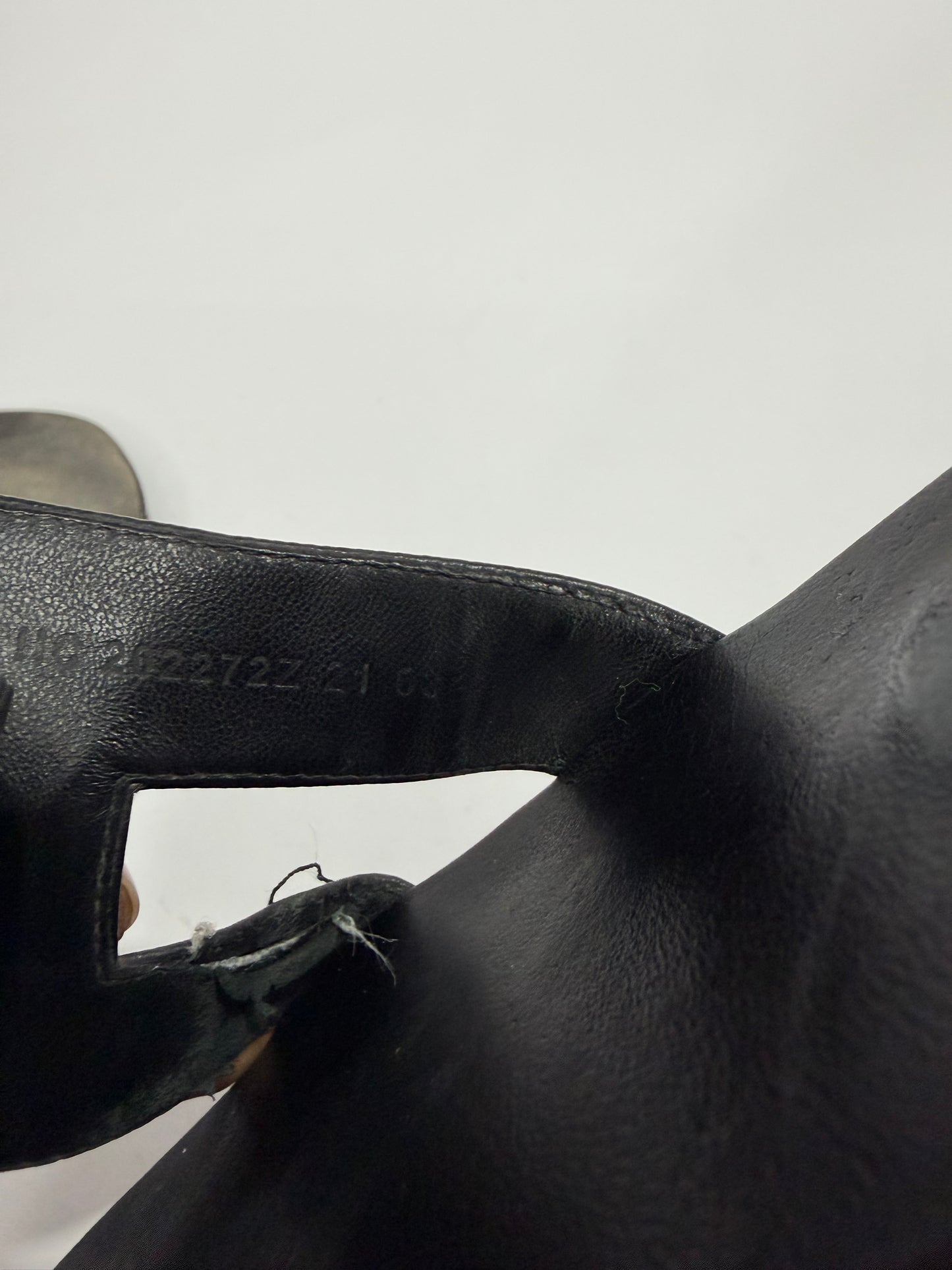 HERMES Black Epsom Oran Sandals Size 42 EU/12 US / 8 UK