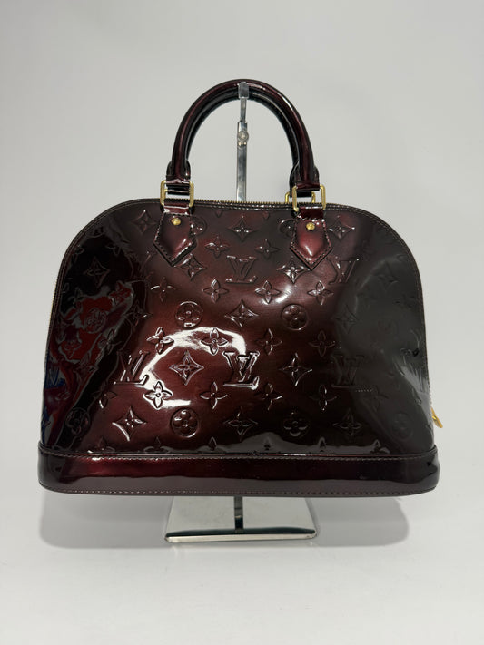 Louis Vuitton Amarante Monogram Vernis Alma PM Bag