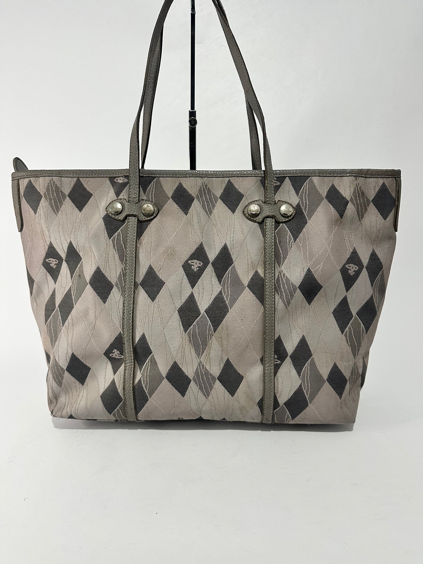 Vivienne Westwood Orb checkred Print tote bag