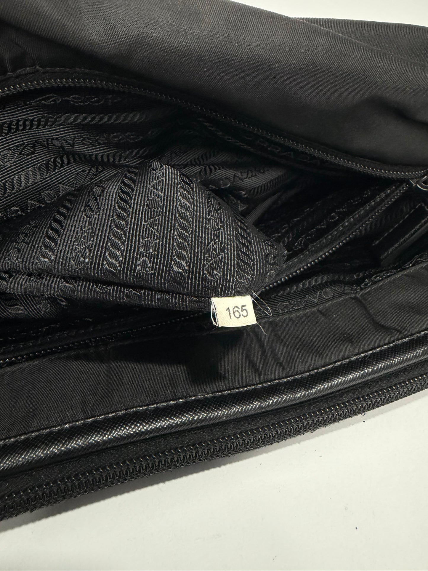 Prada Black Nylon Flap Messenger Bag
