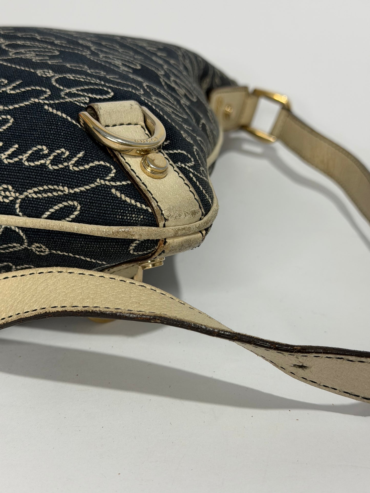 Gucci Pre-Owned
2000-2015 85th Anniversary Denim Abbey D Ring