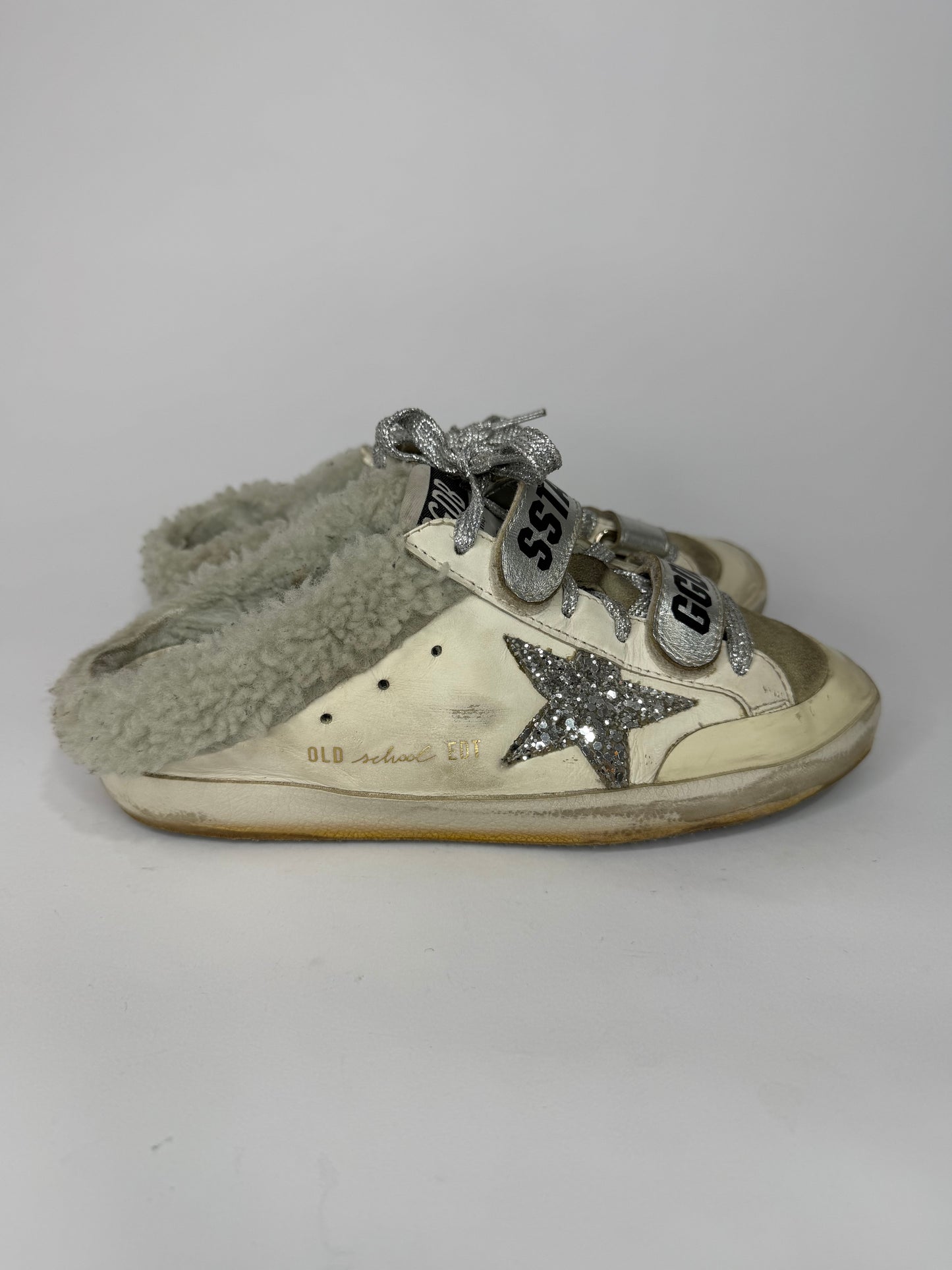GOLDEN GOOSE 
Super-Star Sabot School Penstar Slippers Size 37 EU/ 7 US