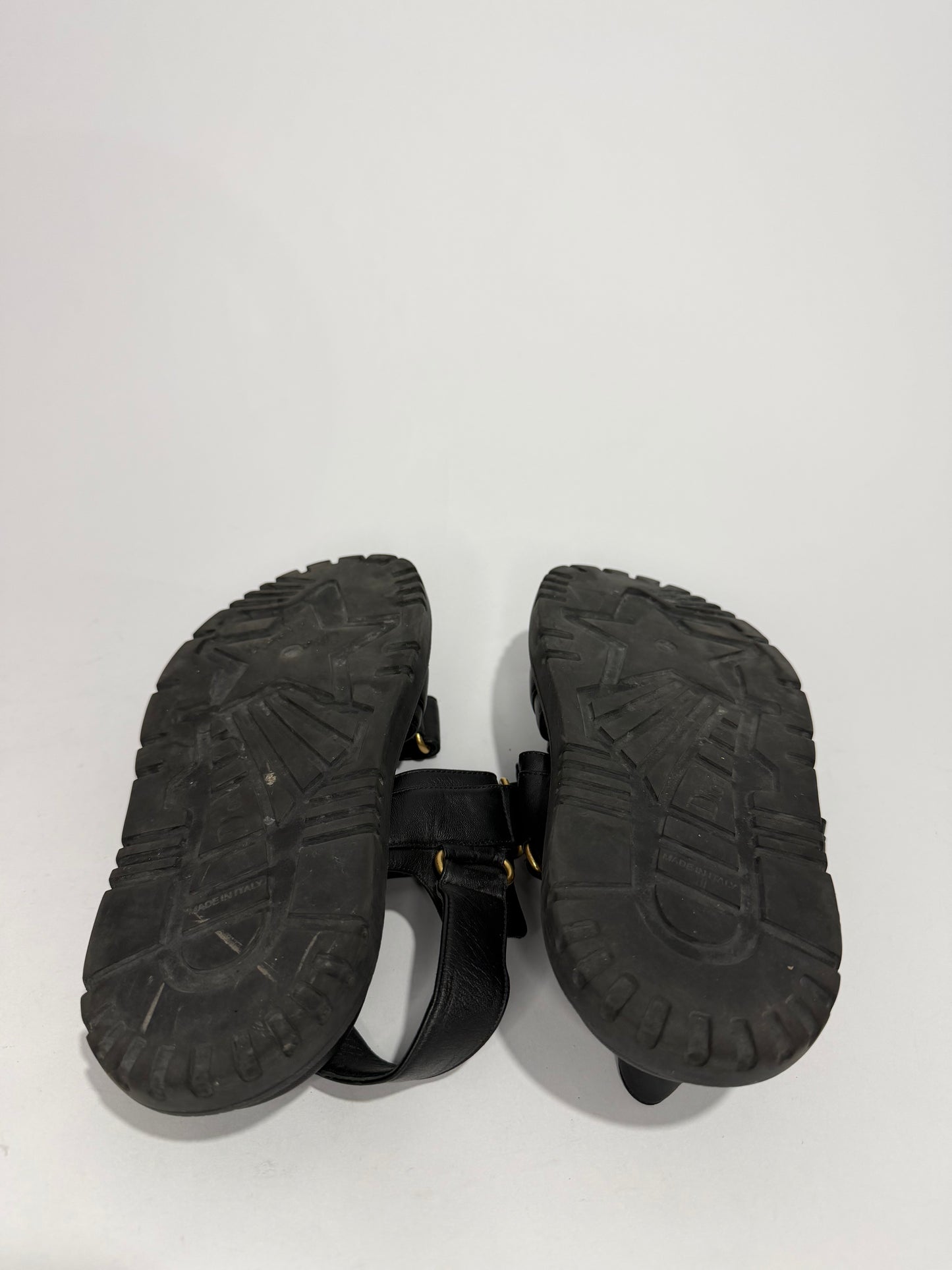 Dior Black Leather Dior Act Flat Sandals Size 38 EU/ 8 US