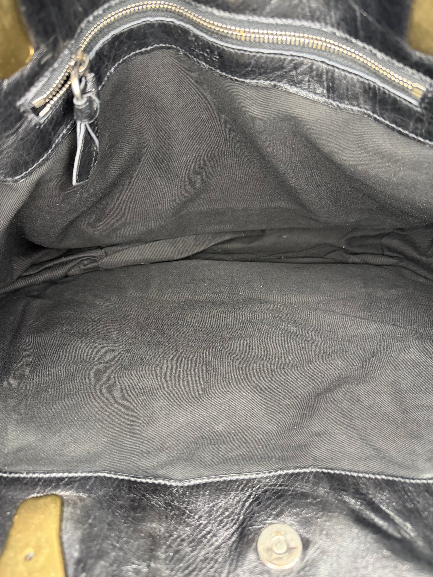 Chloe Black Pebbled Leather Shopper Tote