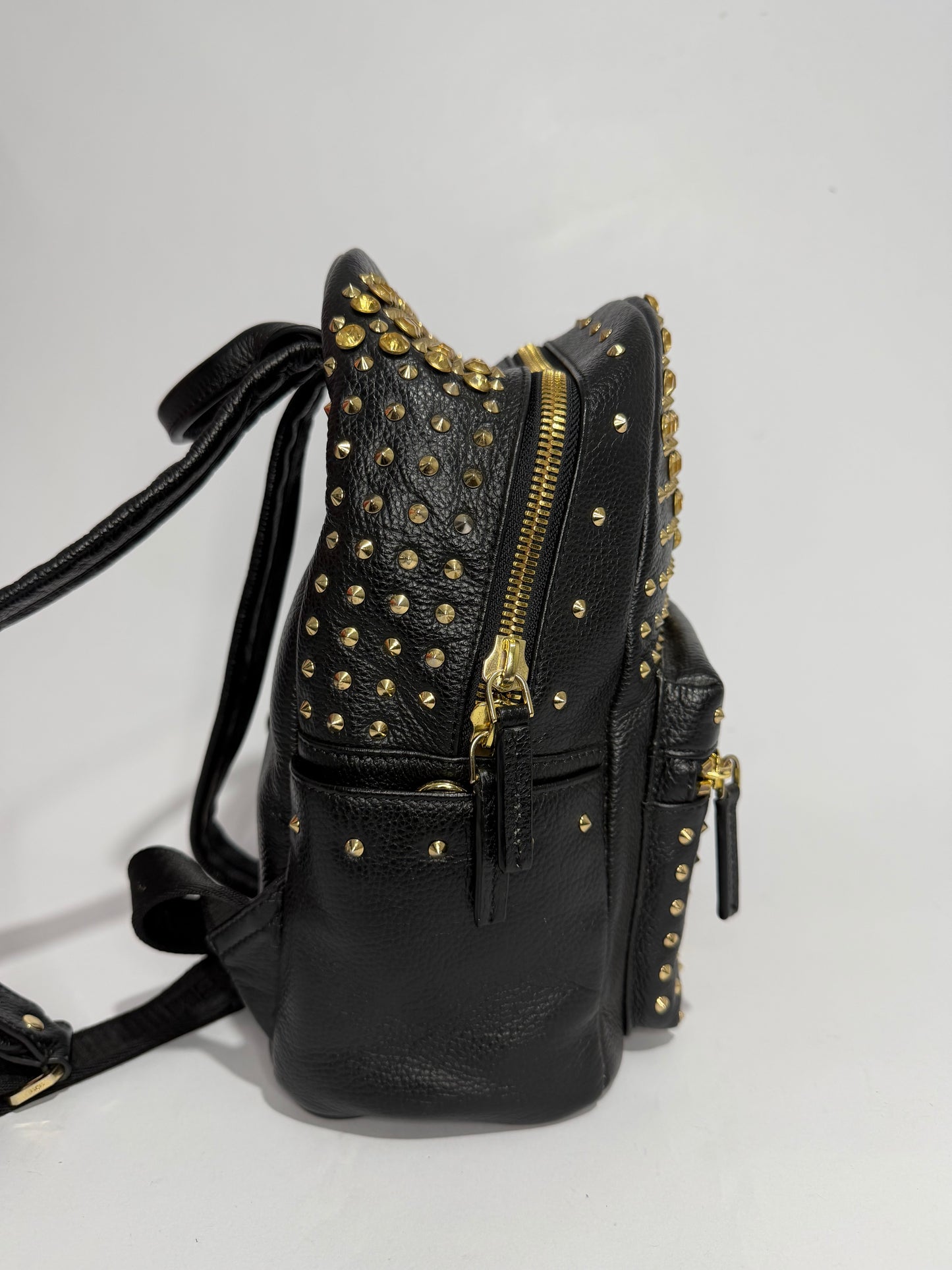 MCM Black Crystal Embellished Leather X Strak Backpack