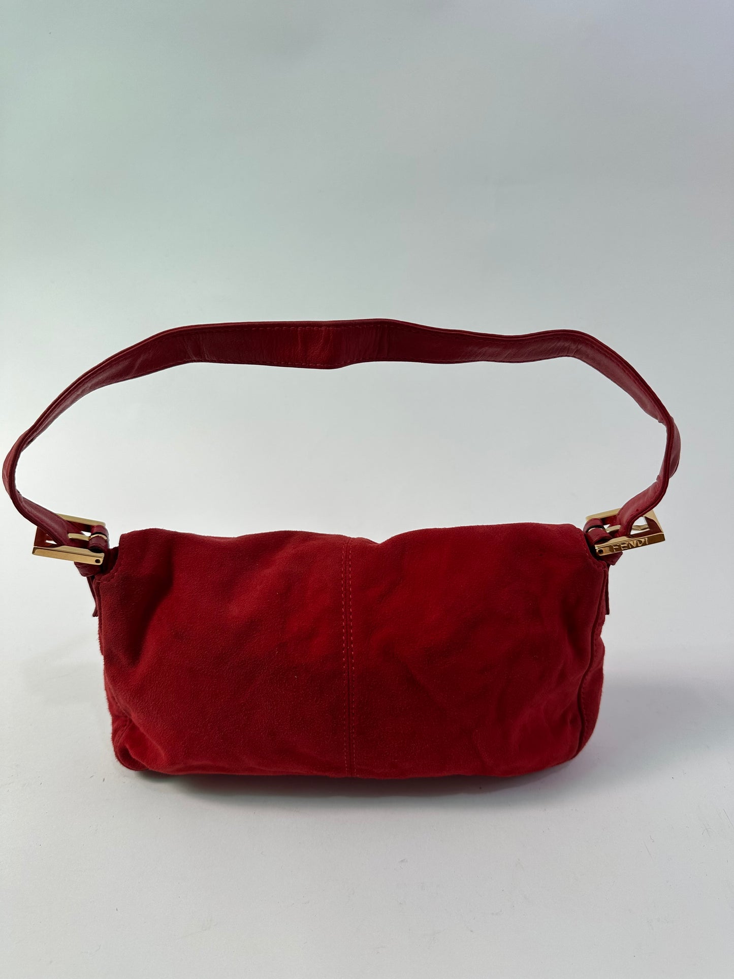 FENDI
Red Suede Baguette Bag