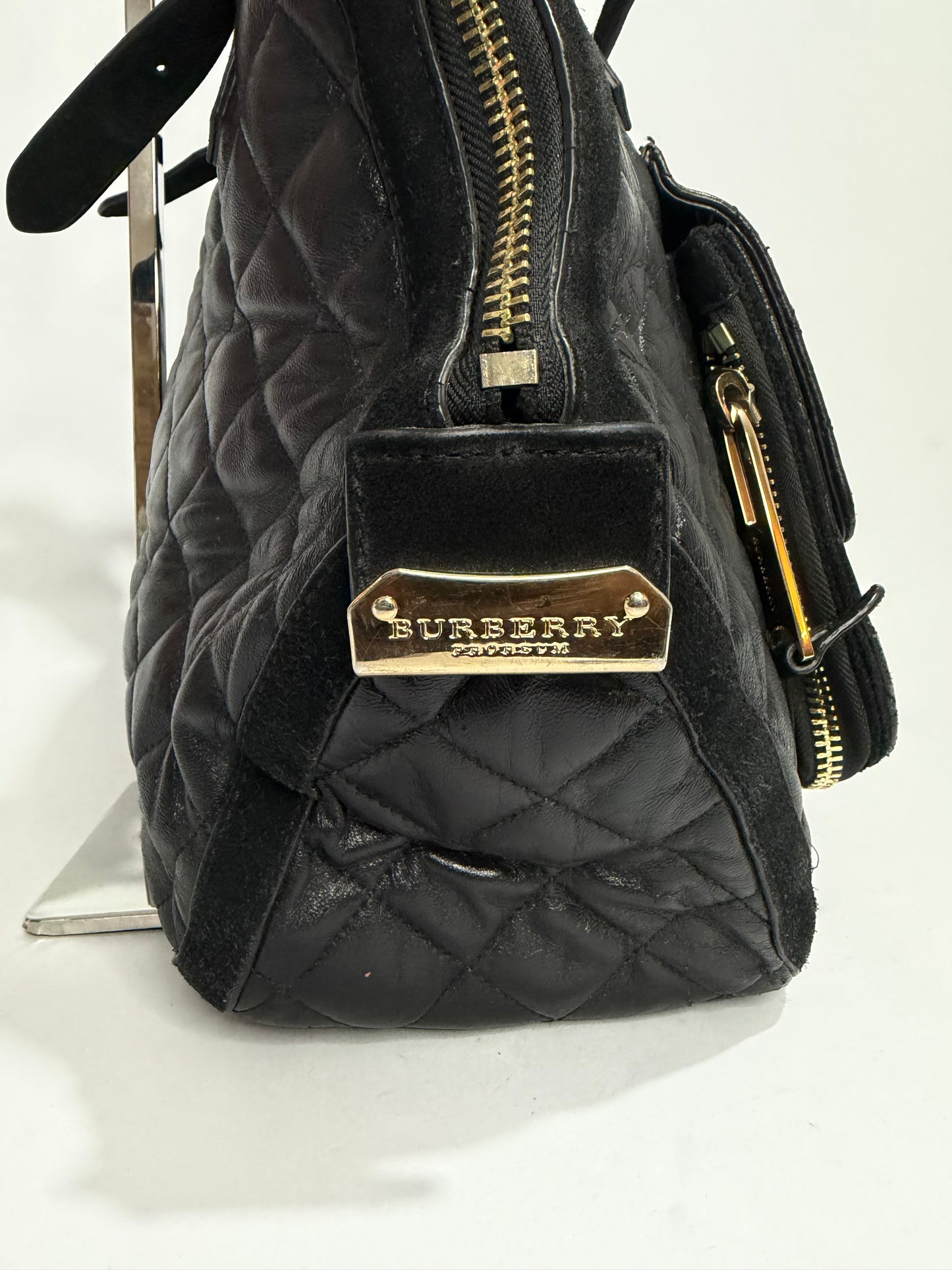 BURBERRY
Prorsum Black Quilted Nappa Leather Country Animal Orchard Bag