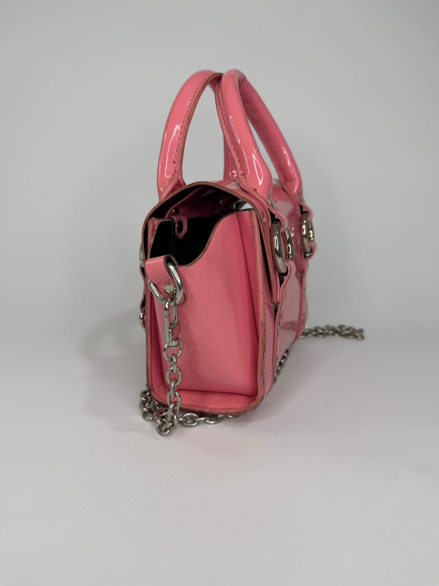 Vivienne Westwood Betty Mini Croc-Style Leather Handbag Pink