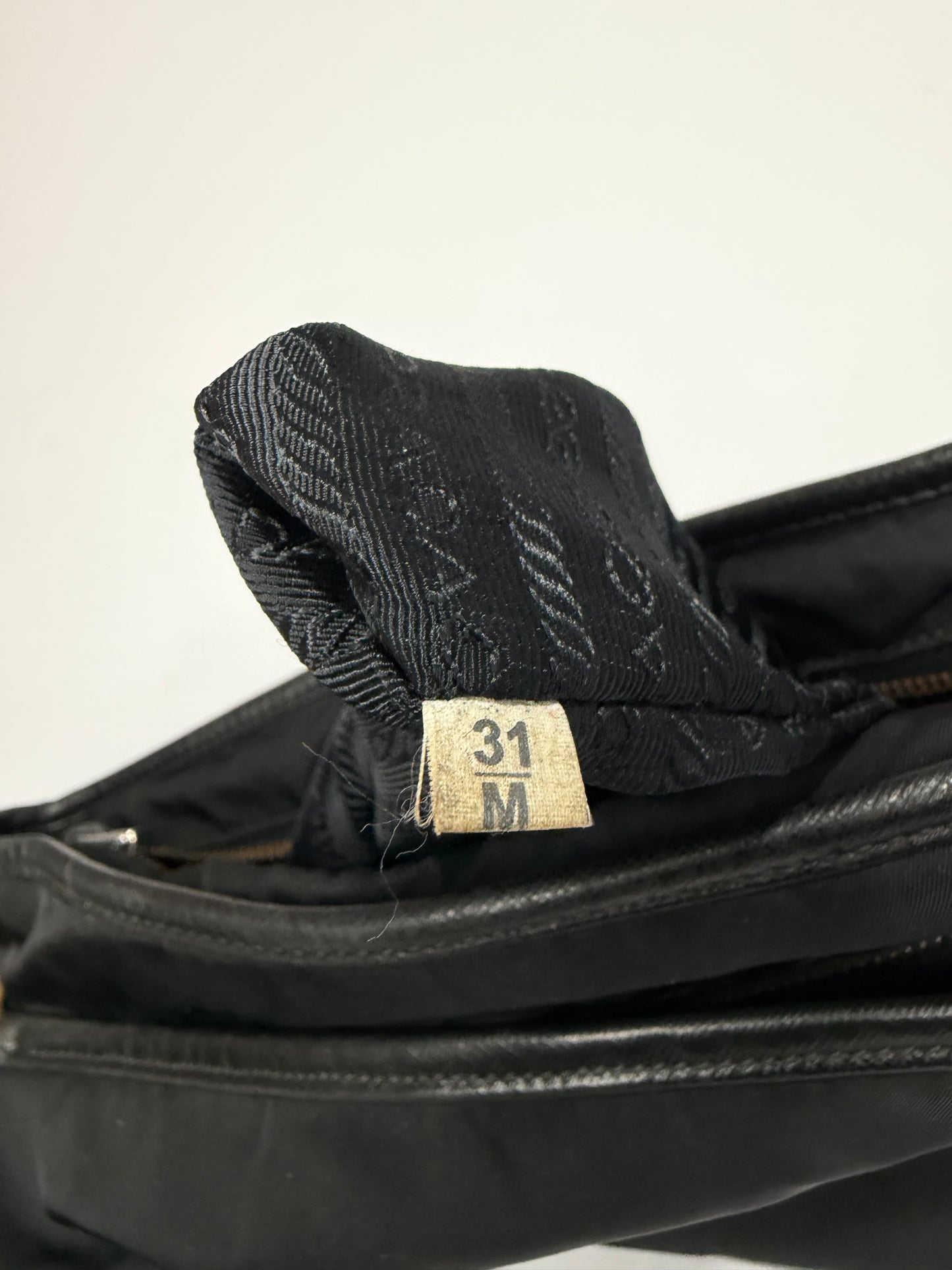 PRADA Tessuto Nylon Flat Messenger Bag Black