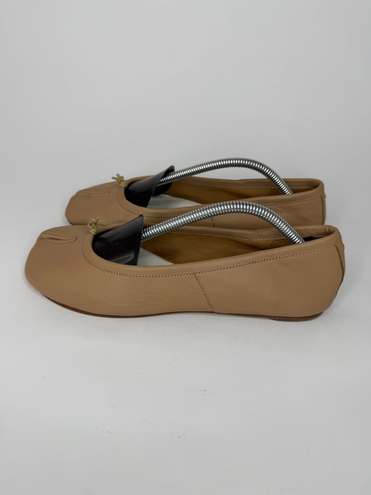 Maison Margiela Tabi Ballet Flats Brown Leather Split-Toe EU 39
