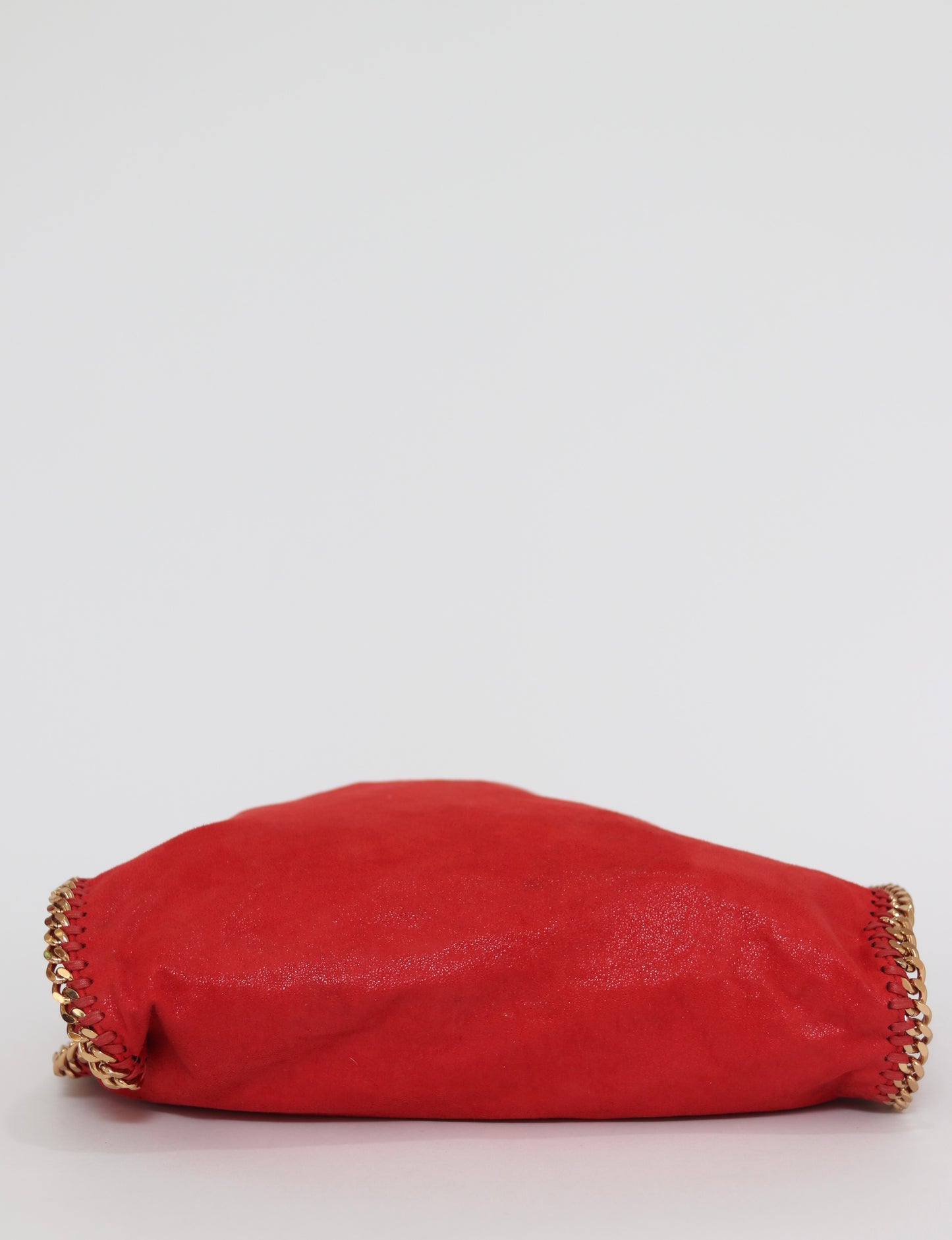 STELLA MCCARTNEY
Red Shaggy Deer Faux-Leather Falabella Fold Over Tote Bag