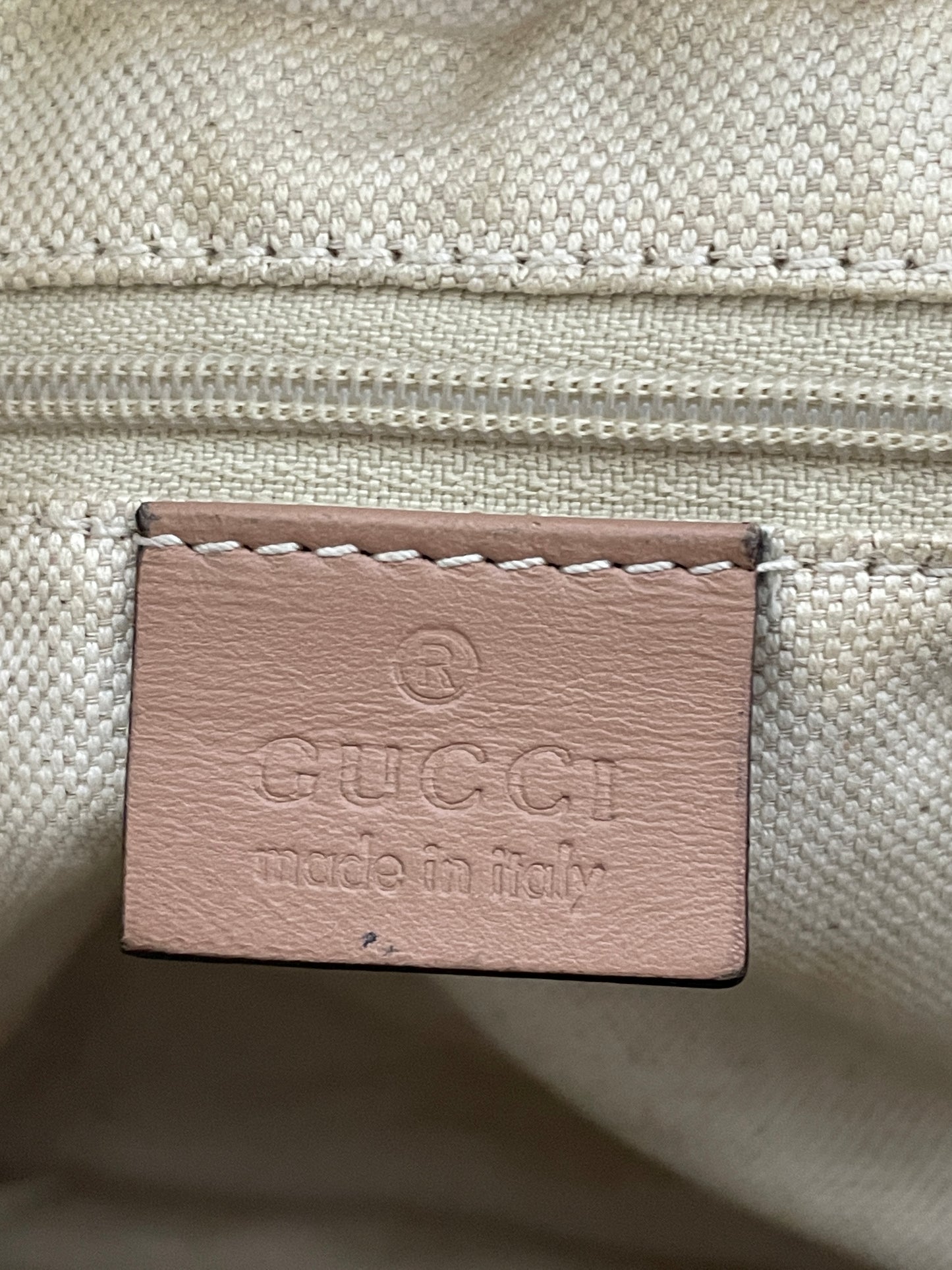 Gucci Brown/Beige Diamante Canvas And Leather Sukey Satchel