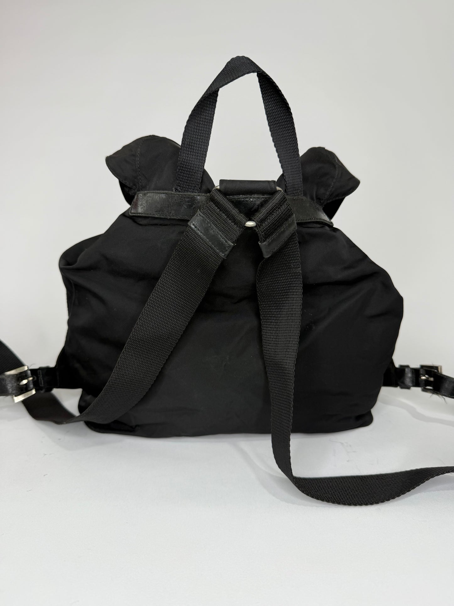 PRADA Nylon Vela Backpack Black