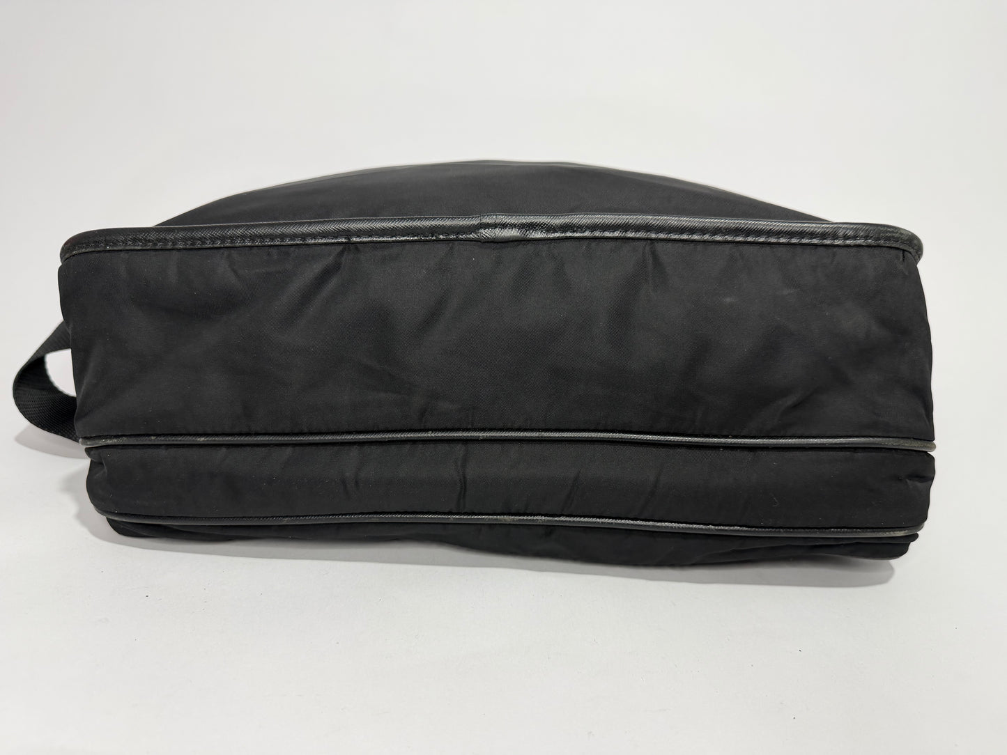 Prada Black Nylon Flap Messenger Bag