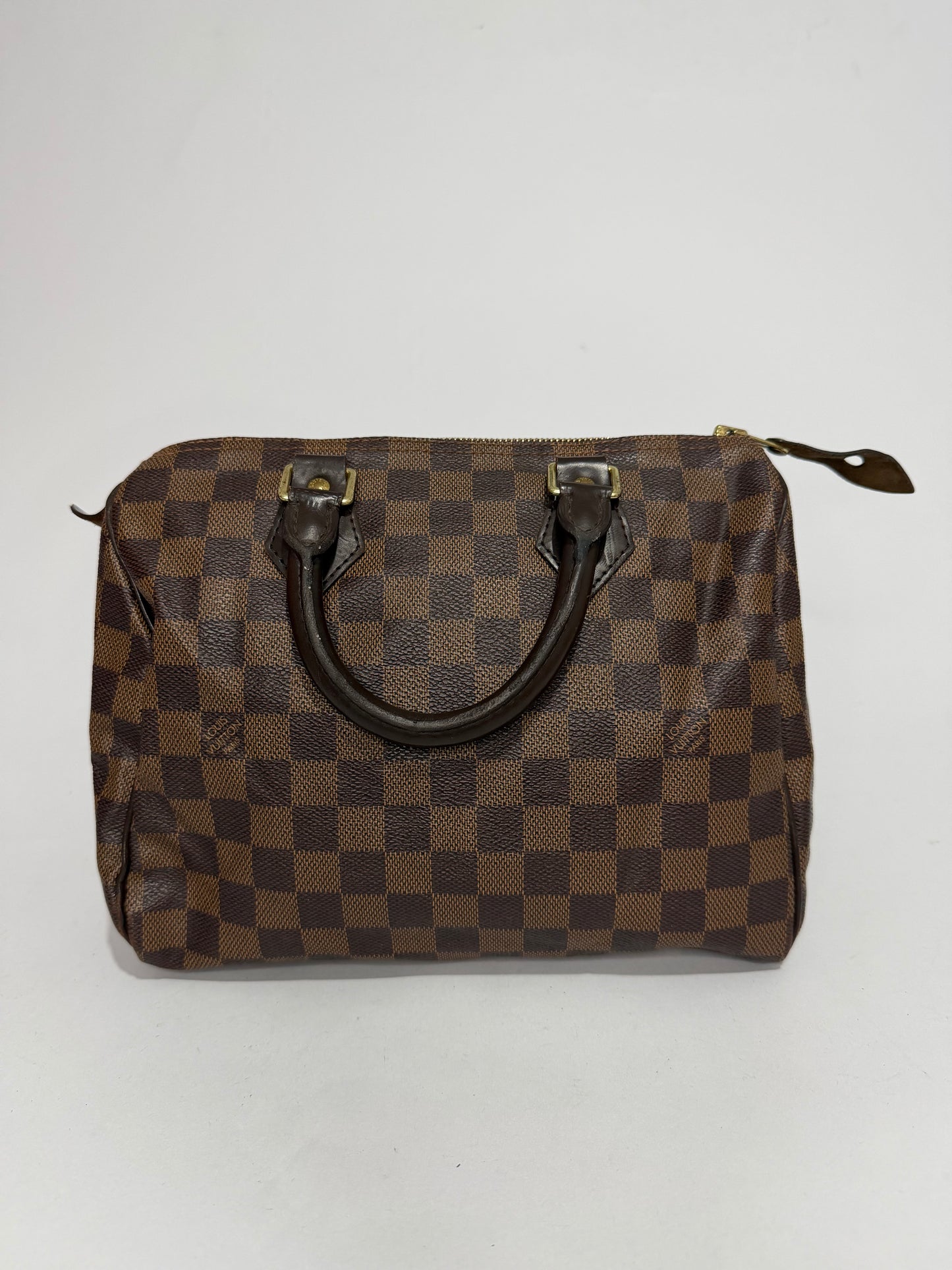 Louis Vuitton Damier Ebene Canvas Speedy 25 Bag