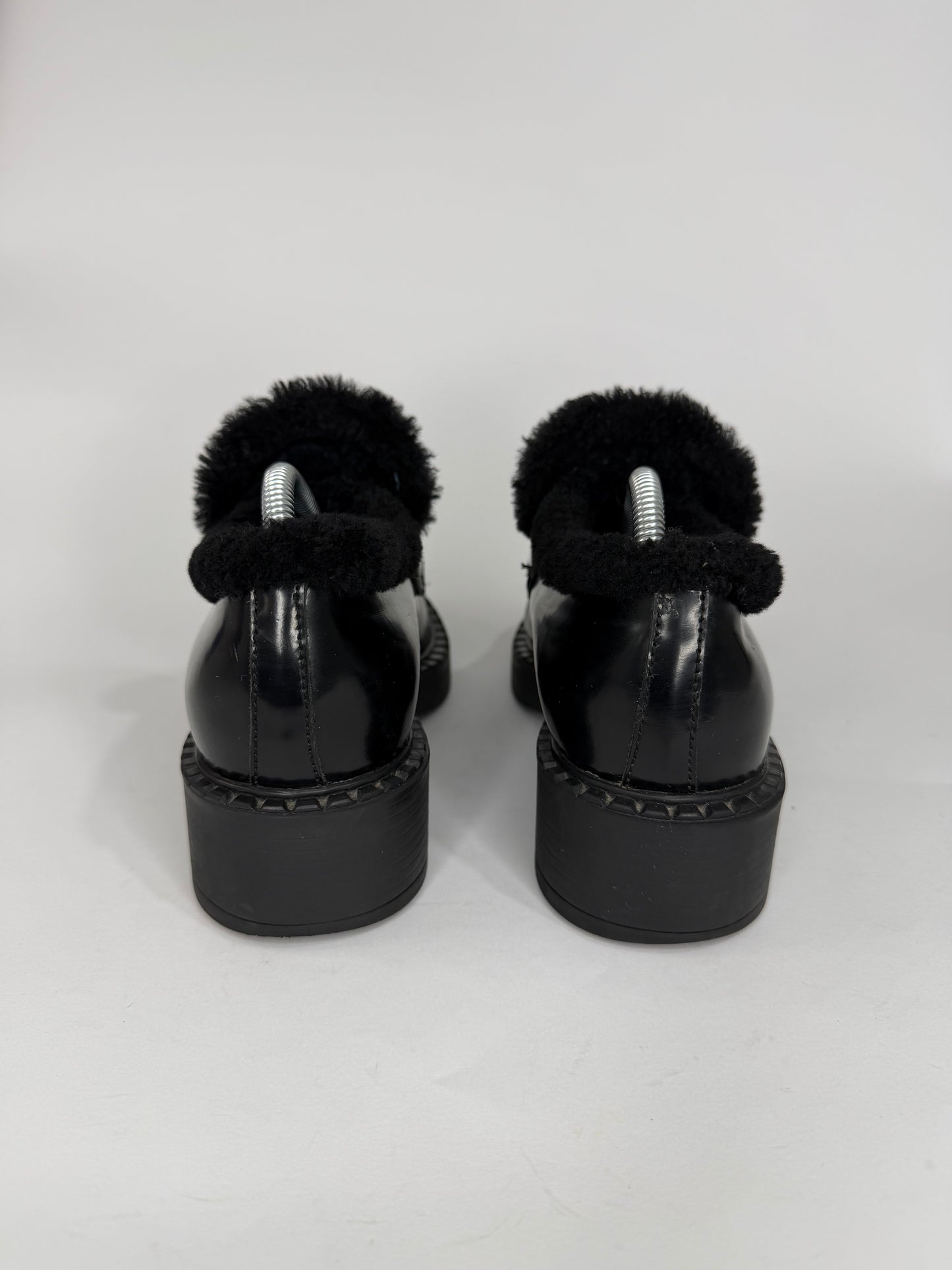 PRADA 
Brushed Leather Loafers Size 37 EU/ 7 US/ 4 UK