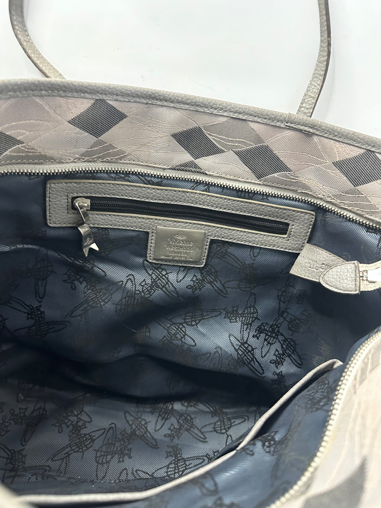 Vivienne Westwood Orb checkred Print tote bag